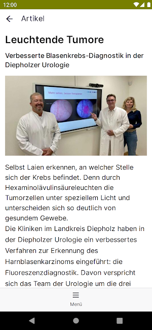MIA Kliniken LK Diepholz Screenshot 2