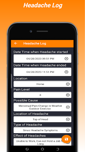 Headache Track n Test Screenshot 1