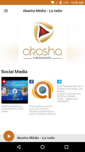 Akasha Média - La radio Screenshot 0