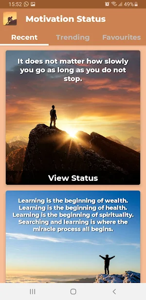 Motivation Status Quotes Screenshot 1
