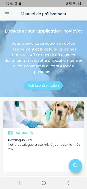 INOVIEVET – Catalogue des exam Screenshot 0