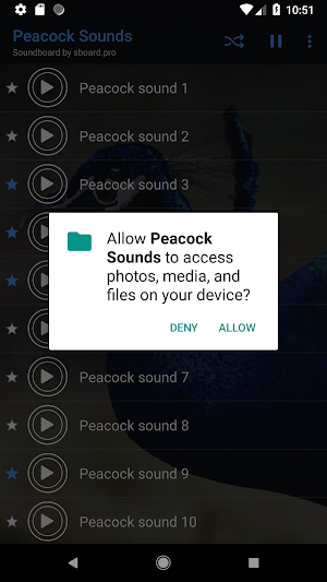 Peacock sounds ~ Sboard.pro Screenshot 1