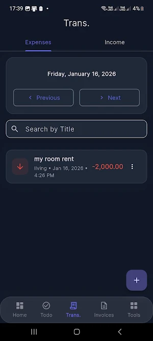 Glow: Expense & Task Tracker Screenshot 3