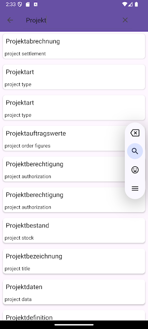 SAPdict Screenshot 2