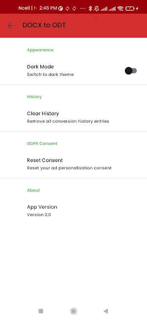 DOCX to ODT Converter Screenshot 0