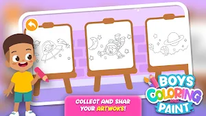 Boys Coloring Games & Paint Screenshot 3