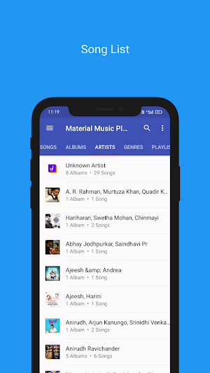 Material Music Player Screenshot 2