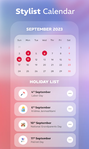 US Calendar Screenshot 3