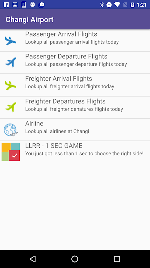 Changi Airport Flight Status Screenshot 0