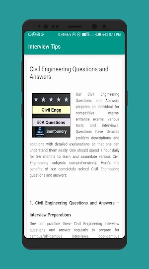 Civil Engineering Handbook Not Screenshot 1