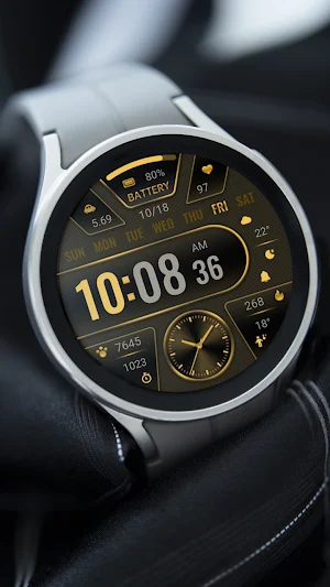 Black Gold Info ZKin Watch Screenshot 1