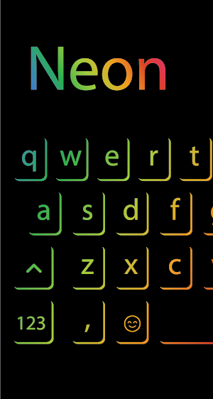 Neon Led keyboard – Keyboard Space front Theme Screenshot 1