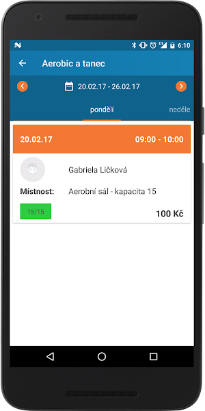 CLUBSPIRE demo aplikace Screenshot 1