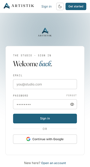 Artistik — AI Creative Studio Screenshot 1