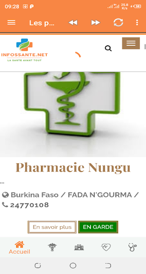 Infossante - pharmacie de garde, médicament, soins Screenshot 1