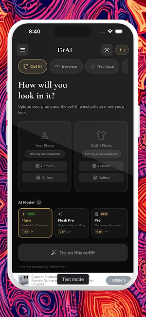 FitAI - Virtual Try-on Outfits Screenshot 1