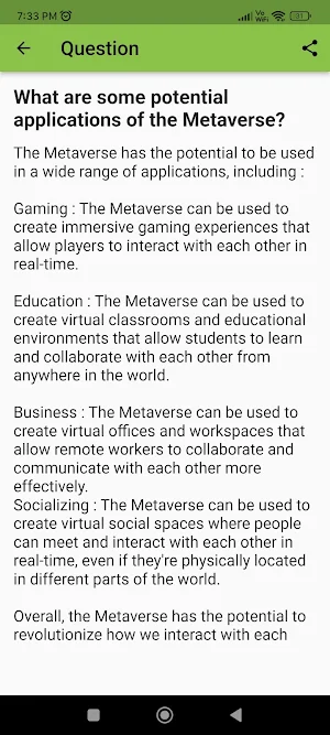 Metaverse Interview Question screenshot 5