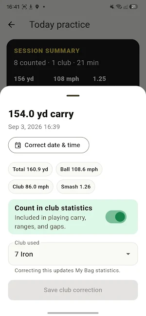 TecTecTec Launch Monitor Screenshot 3