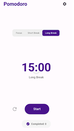 Easy Minimalist Pomodoro Screenshot 2