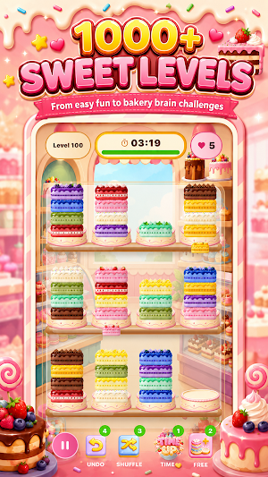 Cake Sort Puzzle Game Screenshot 2