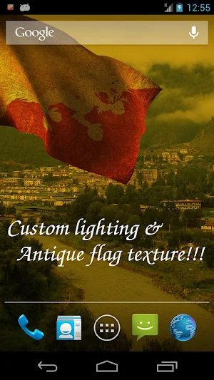 Bhutan Flag Live Wallpaper Screenshot 3