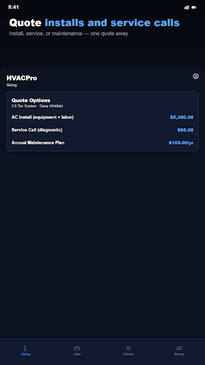 HVACPro: HVAC Estimates Screenshot 1