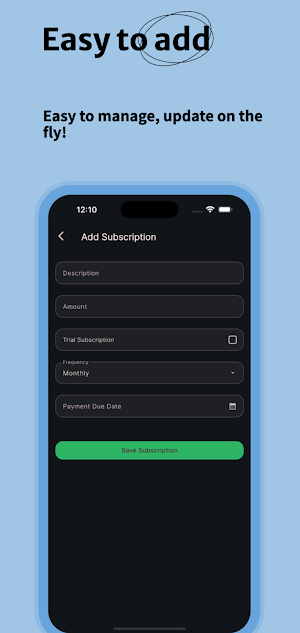 Subscriptions Tracker: SubZero Screenshot 3