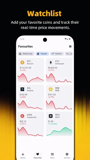 CoinWatch - Crypto Prices Live Screenshot 1