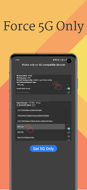 5G Only Mode Screenshot 0