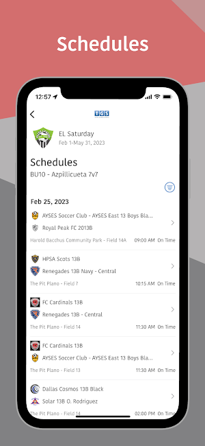Texas Club Soccer League Screenshot 2