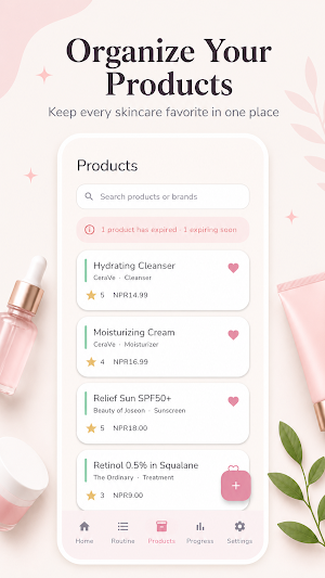 Skincare Tracker Screenshot 2
