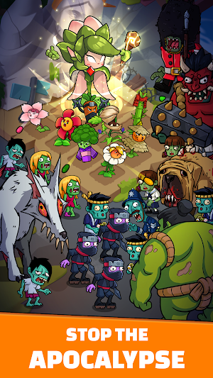 Merge Flower: Zombie war Screenshot 1