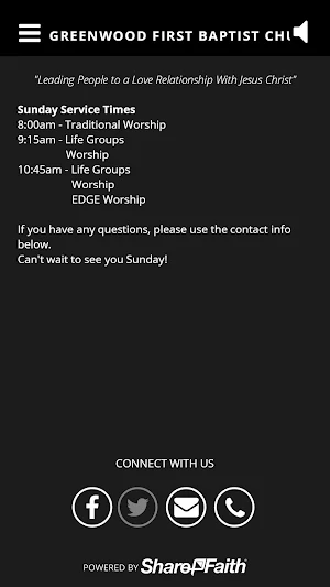 Greenwood First Baptist Church Screenshot 1