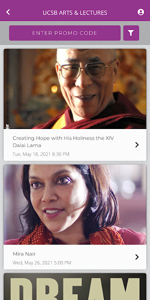 UCSB Arts & Lectures Screenshot 3