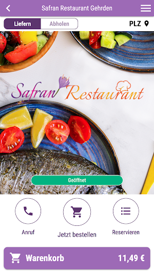 Safran Restaurant Gehrden Screenshot 0
