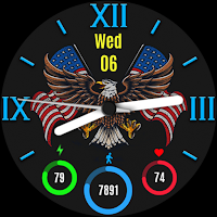 USA Eagle Analog Watch Face