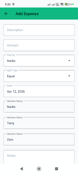 Bill Splitter: Share Expenses Screenshot 3