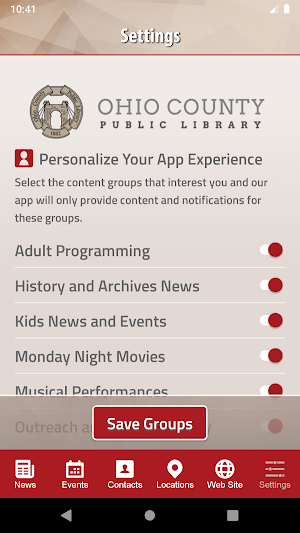 OCPL Connect Screenshot 1