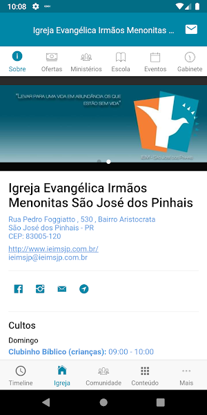 Igreja Irmãos Menonitas de São José dos Pinhais Screenshot 1