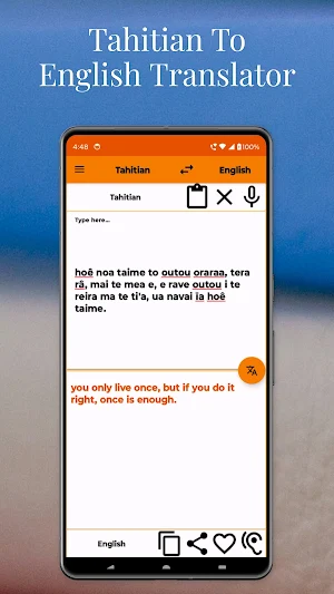 Tahitian To English Translator Screenshot 1