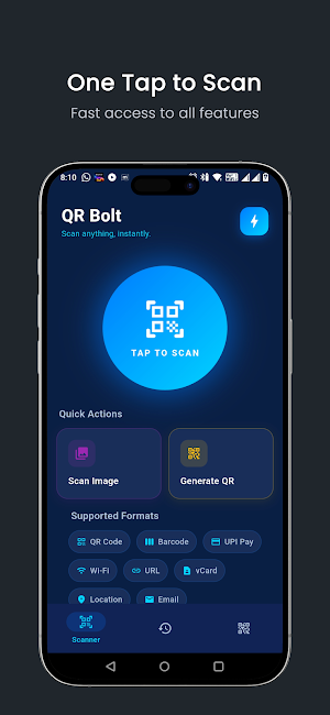 QR Bolt – Fast Scanner Screenshot 1