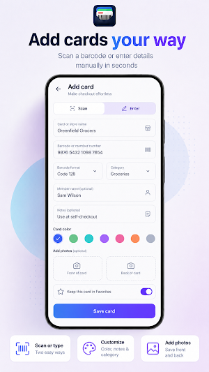 Loyalty Card Barcode Wallet Screenshot 2