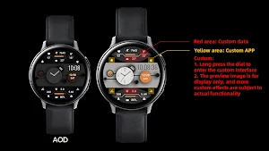 Dark Grey Ink Orange Wear OS Screenshot 0