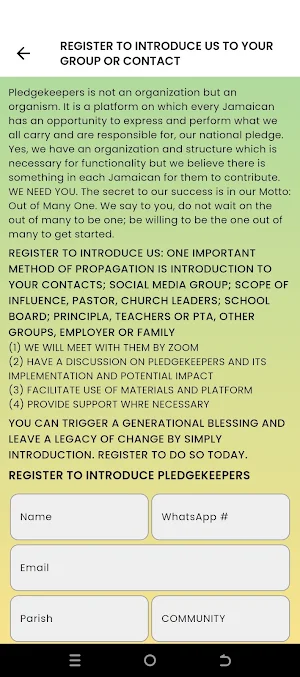 PLEDGEKEEPERS JAMAICA Screenshot 1