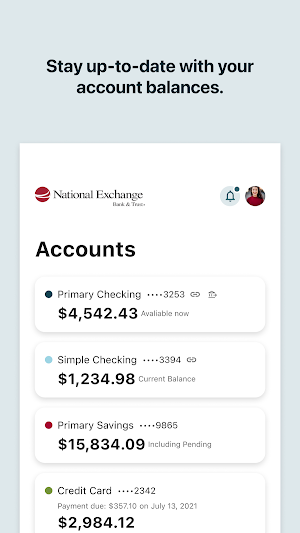 National Exchange Bank Mobile Screenshot 1