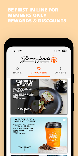 Gloria Jean's Coffee Rewards Screenshot 2
