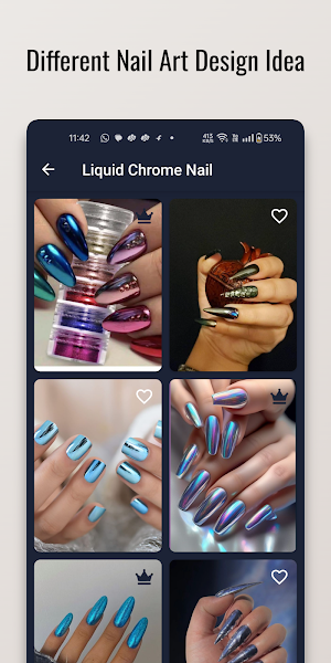 Liquid Chrome Nail Art Design Screenshot 0