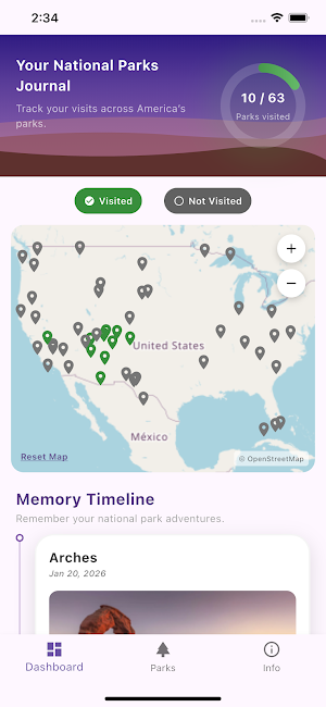 National Parks Journal Screenshot 0