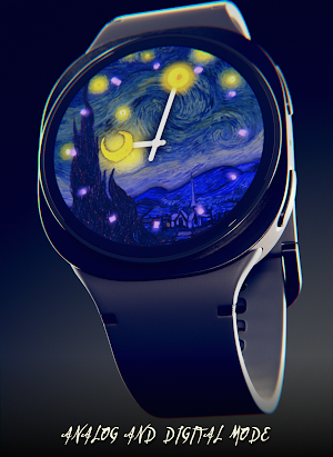 Starry Night Depth Watch Face Screenshot 1