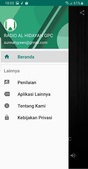 Radio Sunnahgreen Al Hidayah GPC Screenshot 2
